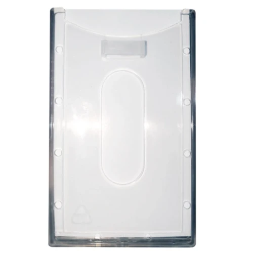 Бейдж вертикальный Bindermax 93*60 мм, без держателя, жесткий, прозрачный