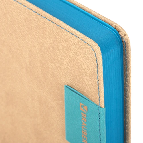 Ежедневник недатированный BRAUBERG "AIM" А5, кожзам, гибкий, 136 л., бежевый