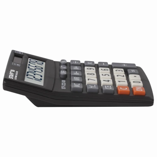 Калькулятор настольный STAFF PLUS STF-222, 8 разрядов, черный