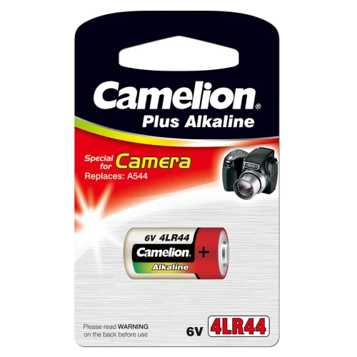 Батарейка CAMELION Photo Plus Alkaline 4LR44 алкалиновая, 1 шт в блистере