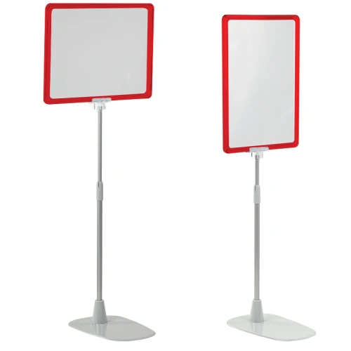 Стойка-инфодержатель напольная А4, красная, 2 шт в комплекте