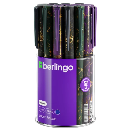 Ручка шариковая Berlingo "Golden Shade" 0.7 мм, корпус ассорти, синяя