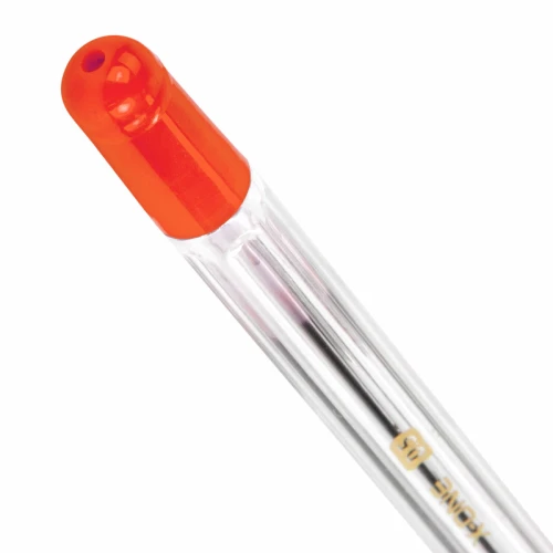 Ручка шариковая BRAUBERG "X-ONE" 0.5 мм, прозрачный корпус, красная