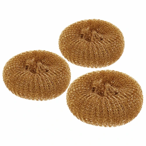 Губки (мочалки) металлические для посуды LAIMA сетчатые, 3 шт.