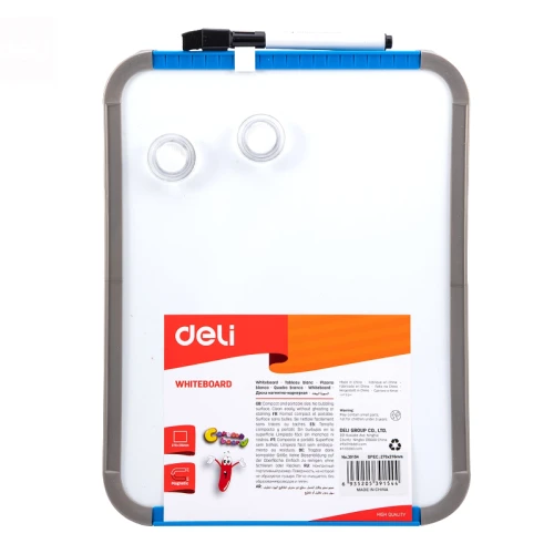 Доска магнитно-маркерная DELI 21*28 см, 2 магнита и маркер