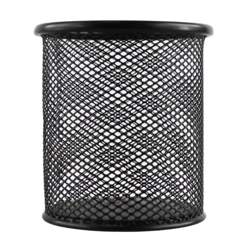 Подставка-стакан BASY 90*90*80 мм, металл, круглый, черный