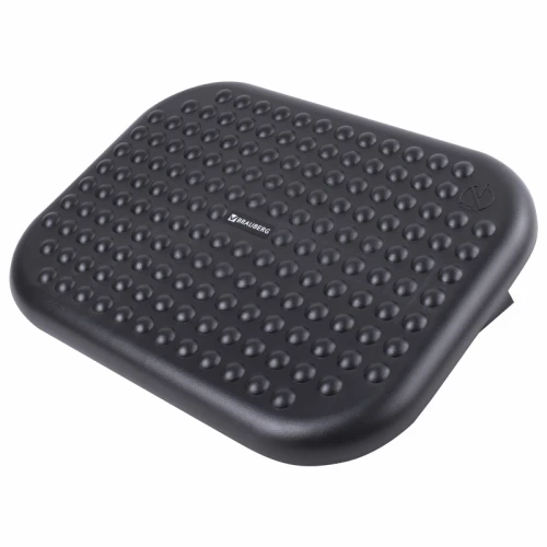 Подставка для ног BRAUBERG 45*33 см, регулируемые высота и угол наклона, рифленая, черная