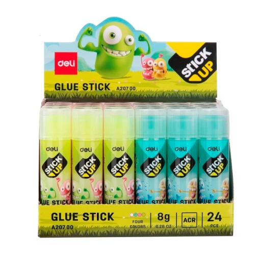 Клей-карандаш DELI "Stick Up" 8 гр, ассорти