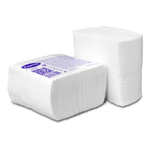 Салфетки бумажные для диспенсера Карина 1-слойные, 17*21 см, белые, 200 листов