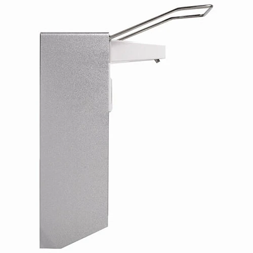 Диспенсер алюминиевый для жидкого мыла "Laima Pro", 1л, локтевой привод, наливной, белый