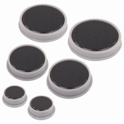 Магнит для досок мощный BRAUBERG "SUPER" 20/30/40 мм, 6 шт, серый