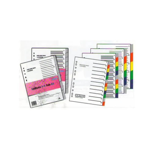 Разделитель листов Bindermax А4, пластик, 1-12, 13 листов, цветной