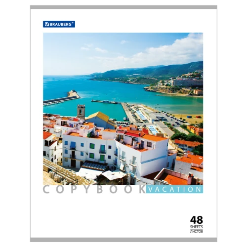Тетрадь BRAUBERG "Каникулы" А5, в клетку, 48 листов, ассорти