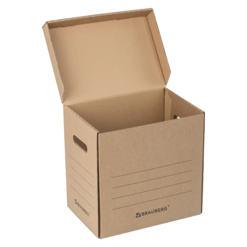 Короб архивный BRAUBERG "Делопроизводство" 325*235*325 мм, бурый