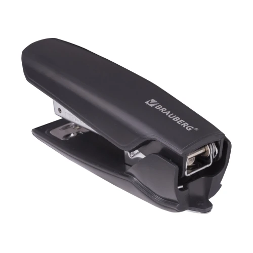 Степлер до 30 листов BRAUBERG "ULTRA" №24/6-26/6, черный, с антистеплером