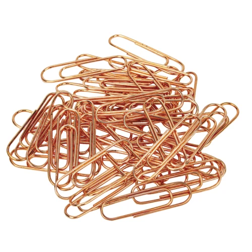 Скрепки канцелярские BRAUBERG 28 мм, омедненные, 100 шт. в картонной коробке