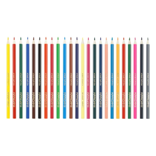 Карандаши цветные Красин "Алые Паруса" трехгранные, 24 цвета