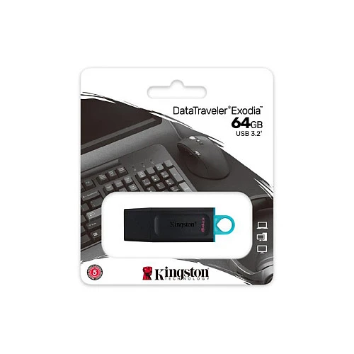 USB-накопитель 64 Гб Kingston DataTraveler Exodia черный