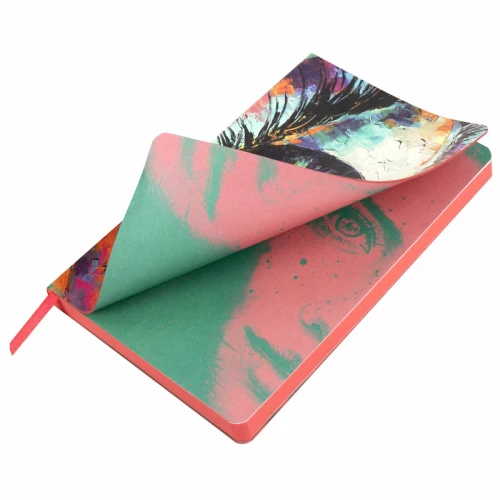 Ежедневник недатированный BRAUBERG "VISTA. Eye" А5, эко-кожа, гибкий, 136 л.