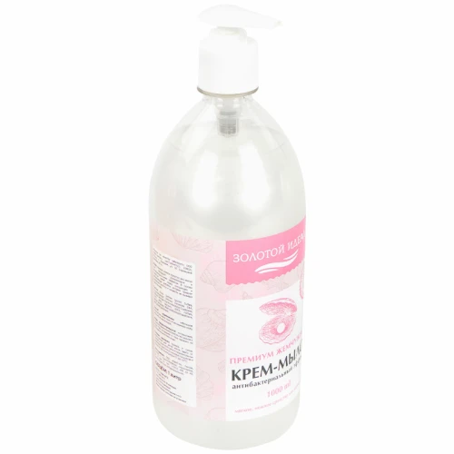 Мыло-крем жидкое ЗОЛОТОЙ ИДЕАЛ "Премиум жемчужное" антибактериальный, 1 л
