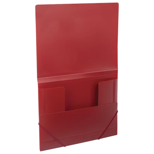 Папка на резинке BRAUBERG "Стандарт" А4, 500 мкм, красная