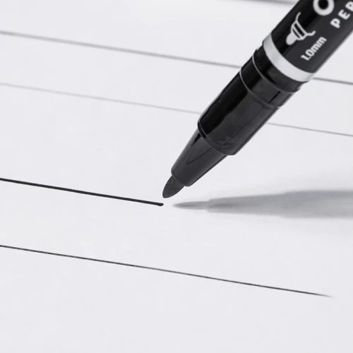 Маркер перманентный для CD/DVD DELI "Think" двухстороний, 0,5-1 мм, черный