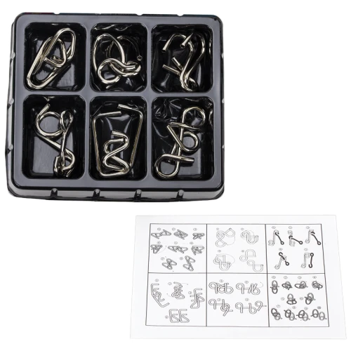 Головоломки металлические ЗОЛОТАЯ СКАЗКА уровень сложности "Эксперт" 6 шт.