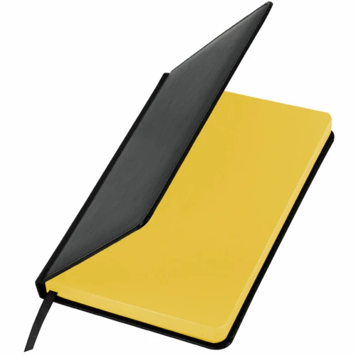 Ежедневник недатированный BRAUBERG "Rainbow" А5, кожзам, гибкий, 136 л., чёрный