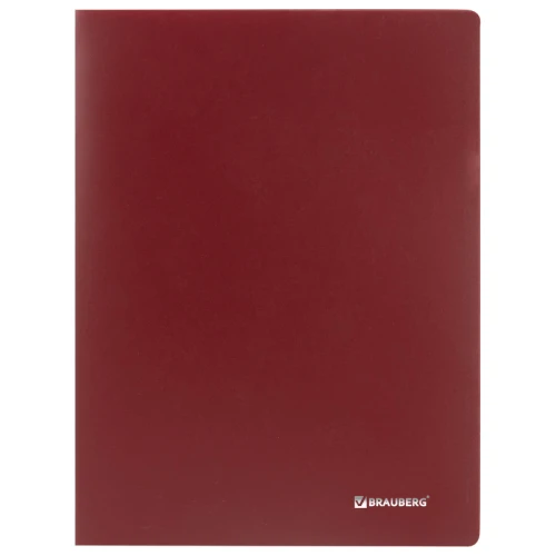 Папка 30 вкладышей BRAUBERG А4, 500 мкм, красная