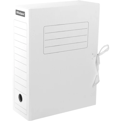 Папка архивная OfficeSpace А4, с завязками, 100 мм, белый, до 900 листов
