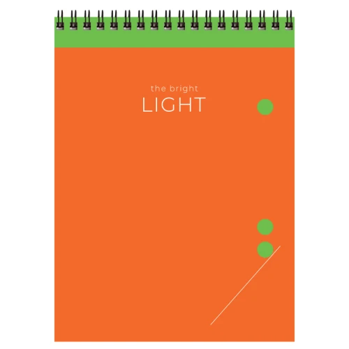Блокнот BG "Bright light" А5, на гребне, в клетку, 80 листов, ассорти