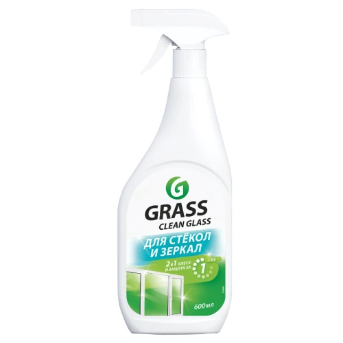 Средство для мытья стекол и зеркал GRASS "Clean glass" с распылителем, 600 мл