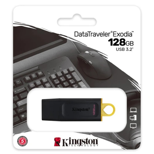 USB-накопитель 128 Гб Kingston DataTraveler Exodia черный