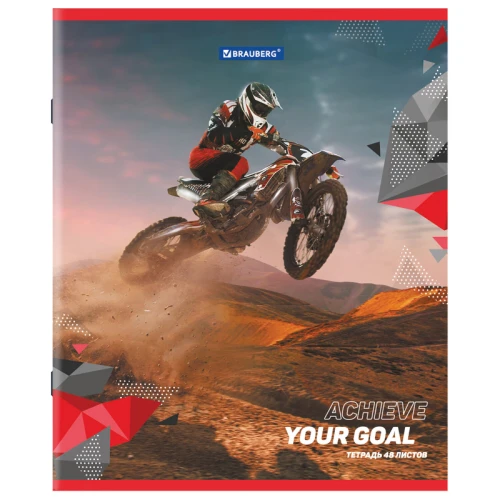 Тетрадь BRAUBERG "Sport Club" А5, в клетку, 48 листов, ассорти