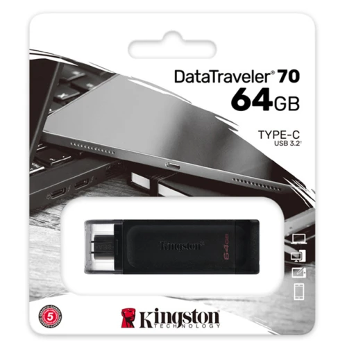 USB-накопитель 64 Гб Kingston DataTraveler 70 черный
