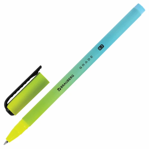 Ручка шариковая BRAUBERG "GRADE" 0.7 мм, корпус ассорти, синяя