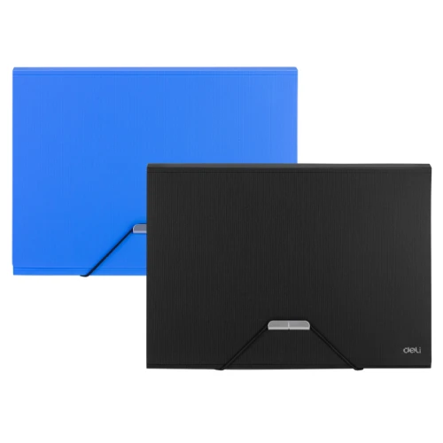 Папка-портфель DELI А4, 7 отделений, на резинке, ассорти