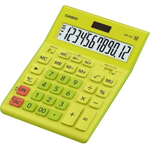 Калькулятор настольный CASIO GR-12C-GN-W-EP, 12 разрядов, салатовый