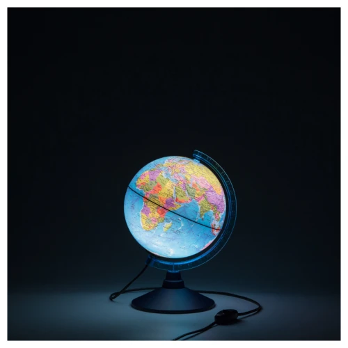 Глобус Globen 21 см, на круглой подставке, с подсветкой