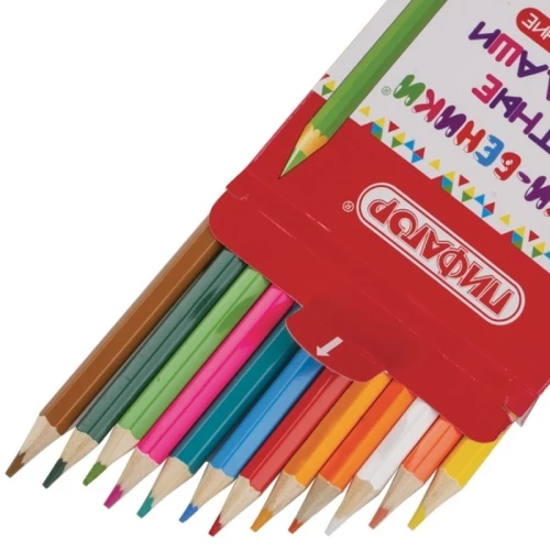 Карандаши цветные ПИФАГОР двусторонние, 24 цвета, картонная упаковка