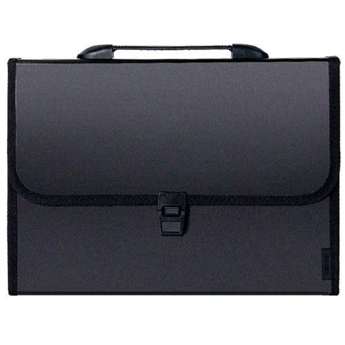 Папка-портфель DELI А4, 13 отделений, на защелке, черный