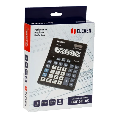 Калькулятор настольный Eleven Business Line CDB1601-BK, 16 разрядов, черный
