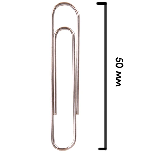 Скрепки канцелярские DELI 50 мм, никелированное, 100 шт. в картонной коробке