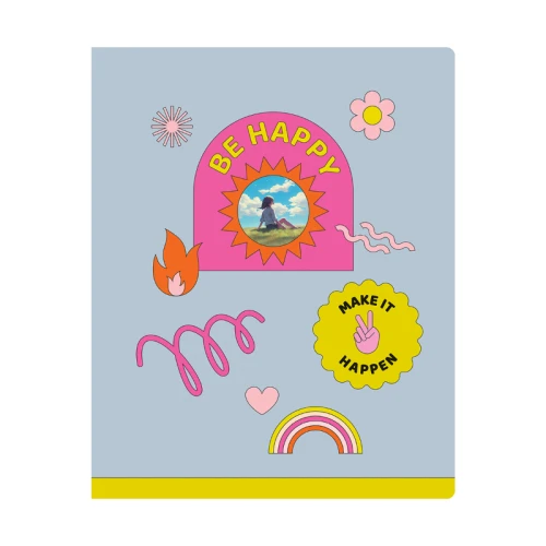 Тетрадь BG "Happy Summer" А5, в линейку, 40 листов, матовая ламинация, ассорти, эконом