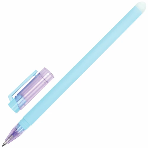 Ручка гелевая ЮНЛАНДИЯ стираемая, 0.5 мм, 5 сменных стержней, синяя