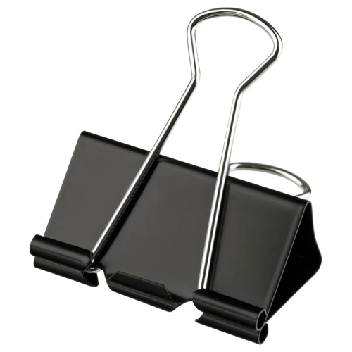 Зажим для бумаг OfficeSpace 15 мм, чёрные, 12 шт.