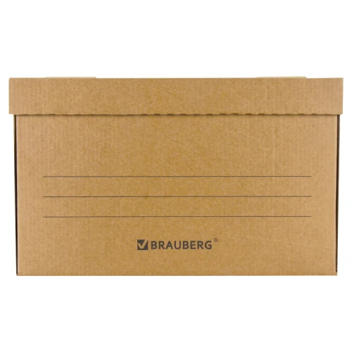Короб архивный BRAUBERG "Делопроизводство" 325*480*295 мм, бурый