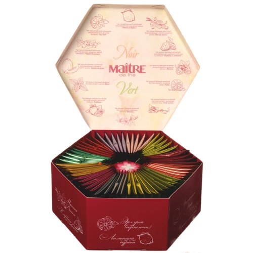 Чай MAITRE "Цветы" ассорти 12 вкусов, 60 пакетиков