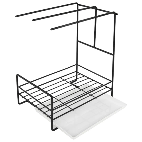 Органайзер для кухни с поддоном LAIMA HOME, настольный, чёрный