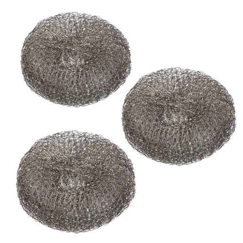 Губки (мочалки) металлические для посуды LAIMA сетчатые, 6 шт.